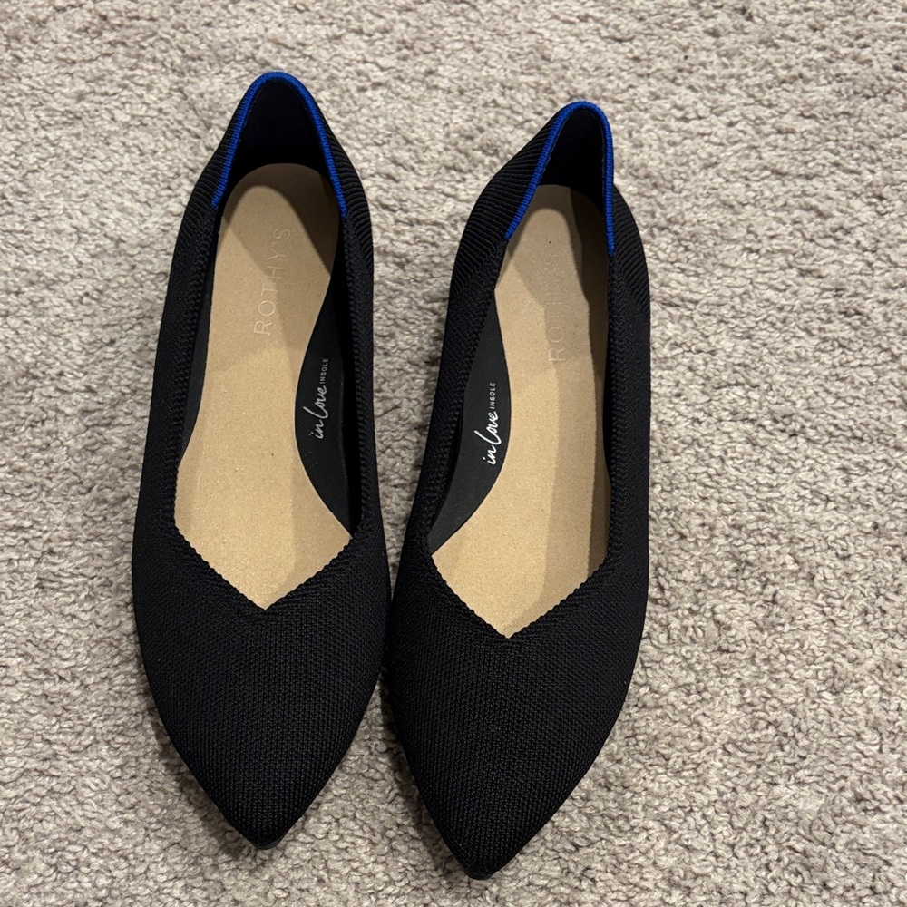 Rothy's Black and Blue The High Point heel size 9.5